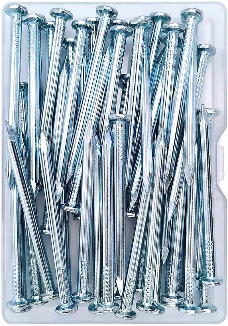 Eloogaa 45pcs 2-3/8 inches Wall Nails,Galvanized Hardware Nails,Good Hardness Wall Nails for Hanging Pictures - Image 1